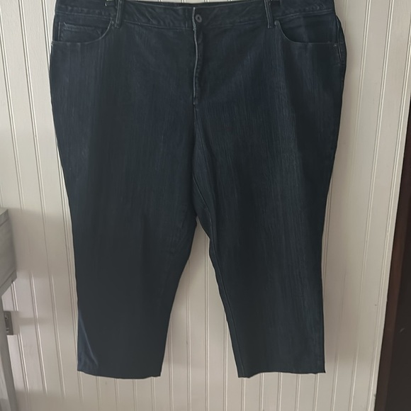 Liz Claiborne Woman Cropped Blue Jeans sz 24W - Picture 5 of 11